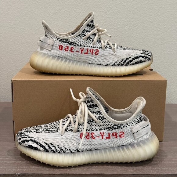 Yeezy Other - YEEZY BOOST 350 V2 CP9654 WHITE/BLACK/RED BLANC/NOIESS/ROUGE